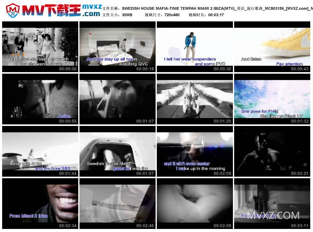 SWEDISH HOUSE MAFIA-TINIE TEMPAH MIAMI 2 IBIZA(MTV)_英语_流行歌曲_MC803159